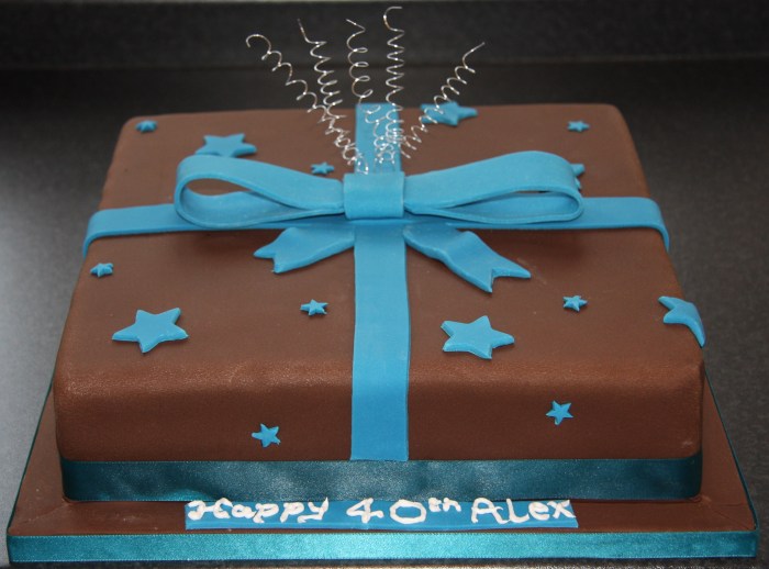 Present cake 40th blog