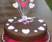 Heart birthday chocolate cake