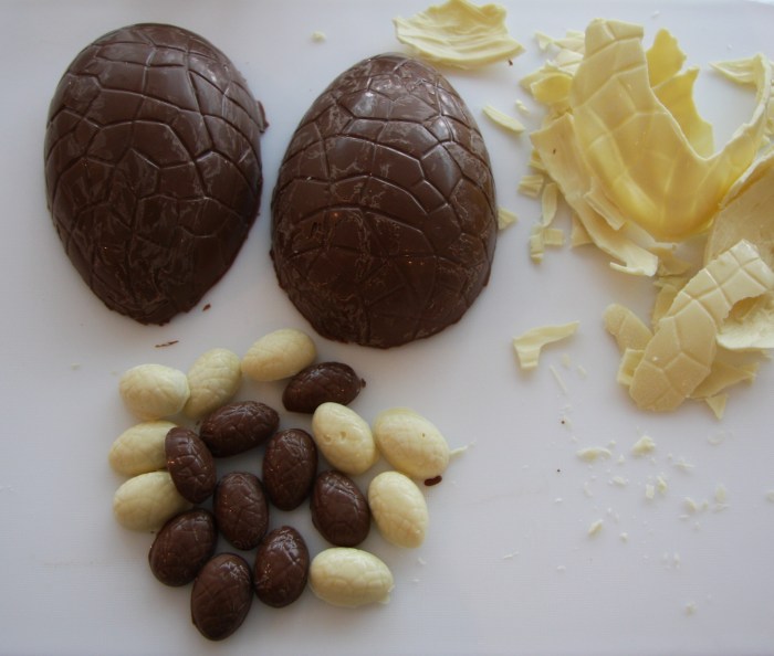 making chocolate easter eggs