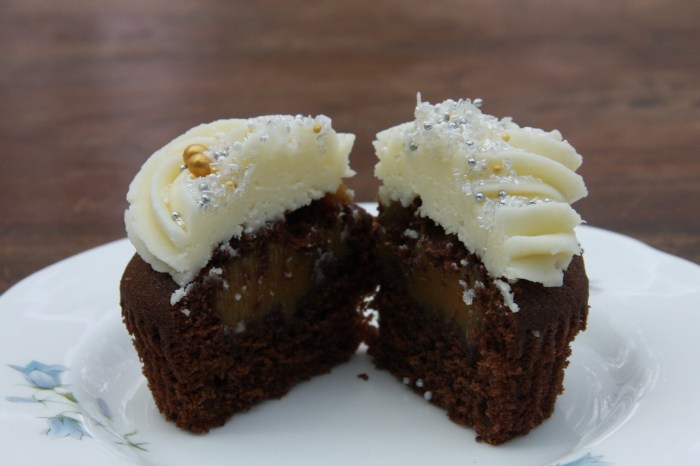 caramel filled cupcake