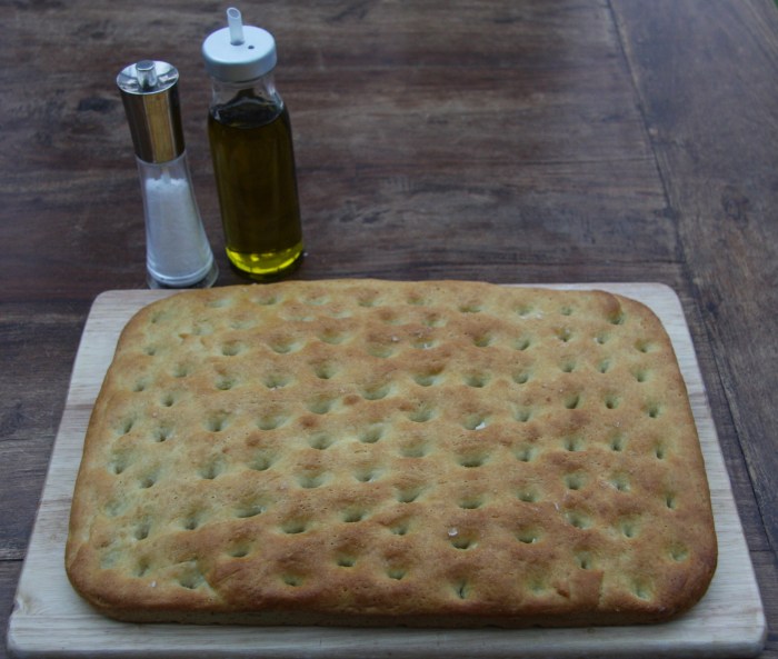 homemade focaccia