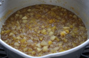 making mango chutney