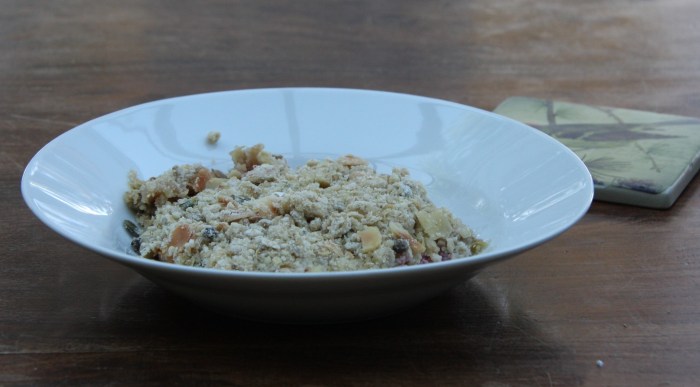 healthy rhubarb crumble