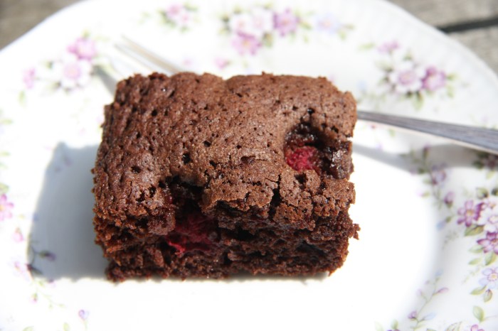 raspberry brownies