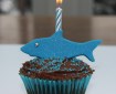 shark cupcake