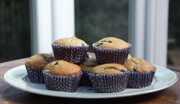 pear blackberry muffins