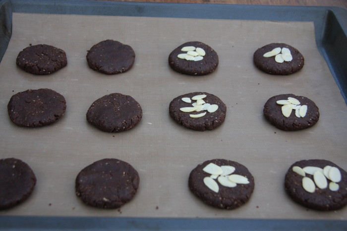 chocolate almond cookies