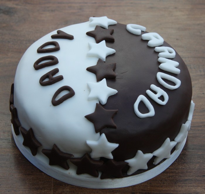 half chocolate half vanilla cake