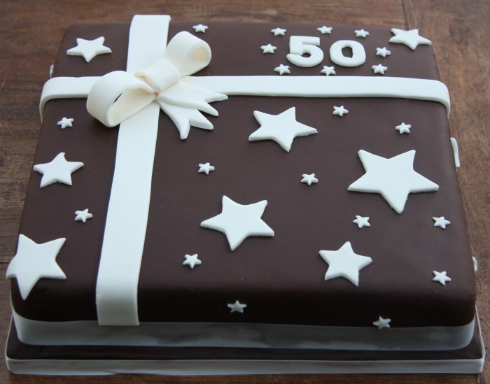 50th birthday present cake