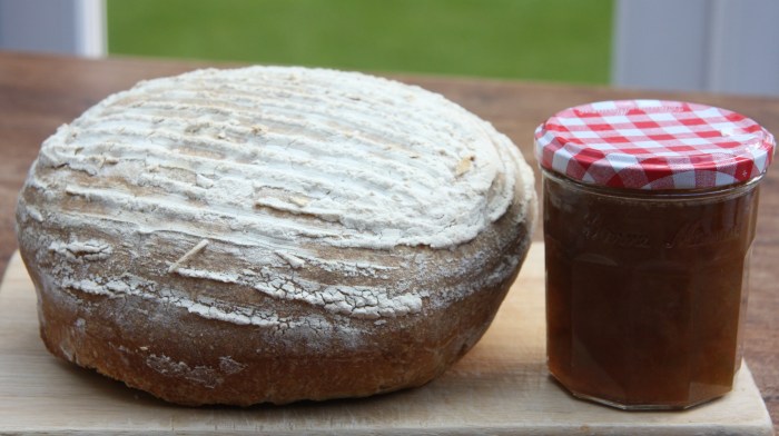 homemade bread and jam