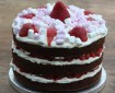 chocolate strawberry birthday cake