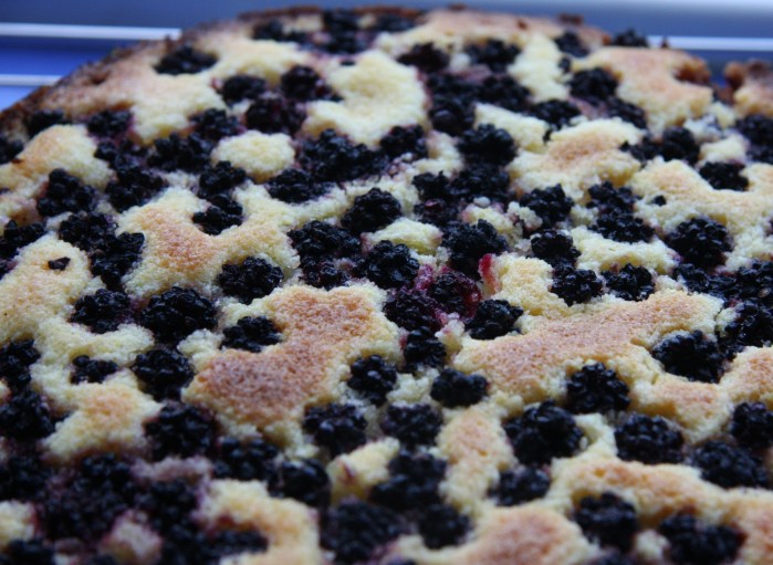 blackberry lime polenta cake