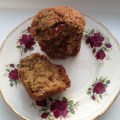 banana cranberry muffins