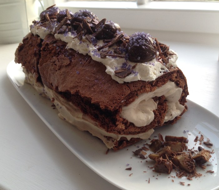 chocolate chestnut roulade