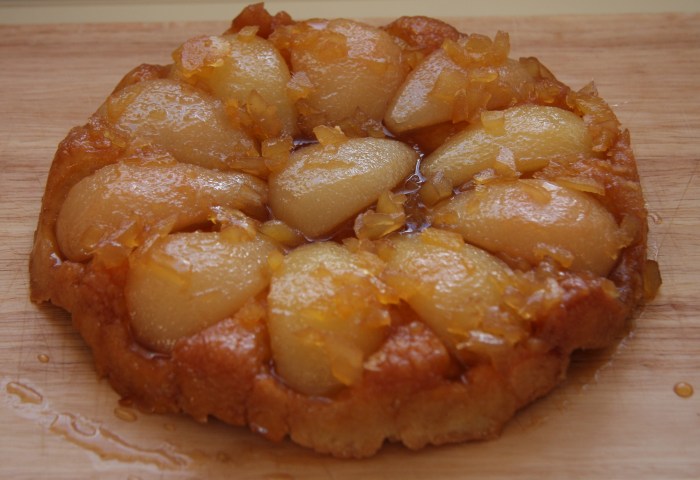 pear ginger tarte tatin