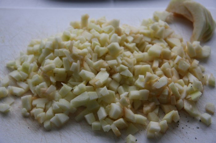 chopped apple