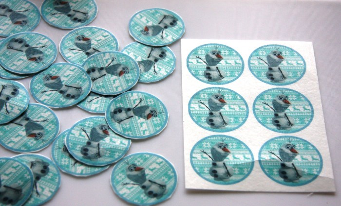 olaf cupcake toppers