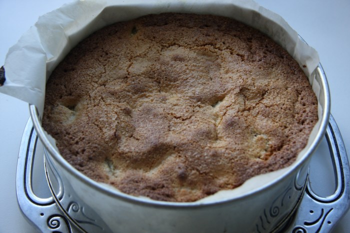 rhubarb polenta cake