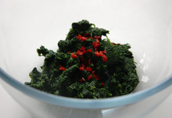cooked spinach