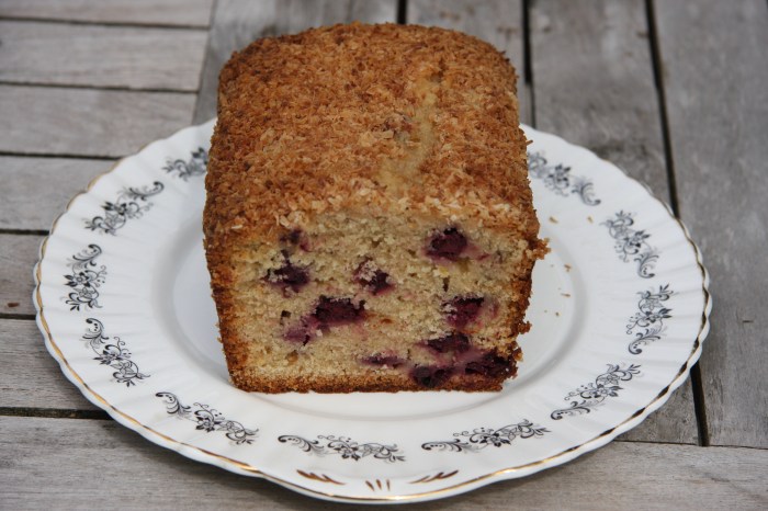 blackberry coconut loaf