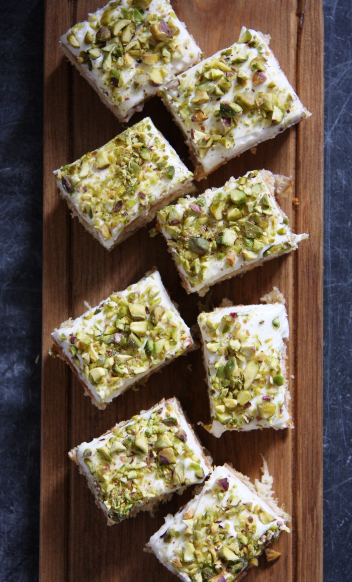 rhubarb cardamom pistachio cake