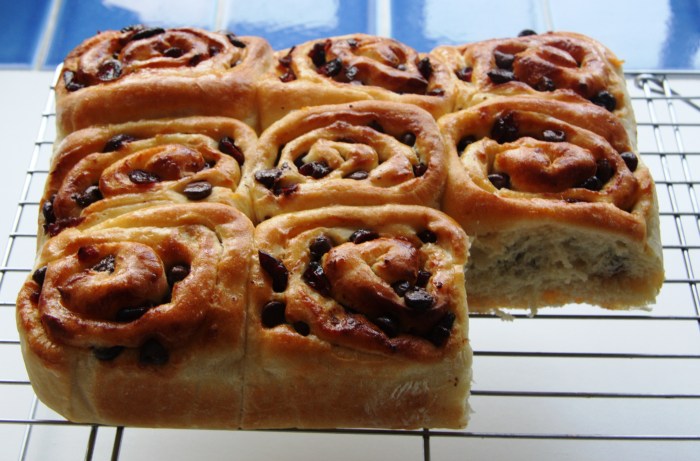 cranberry chocolate buns