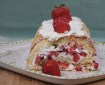 coconut lemon strawberry roulade