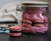 raspberry chocolate macarons