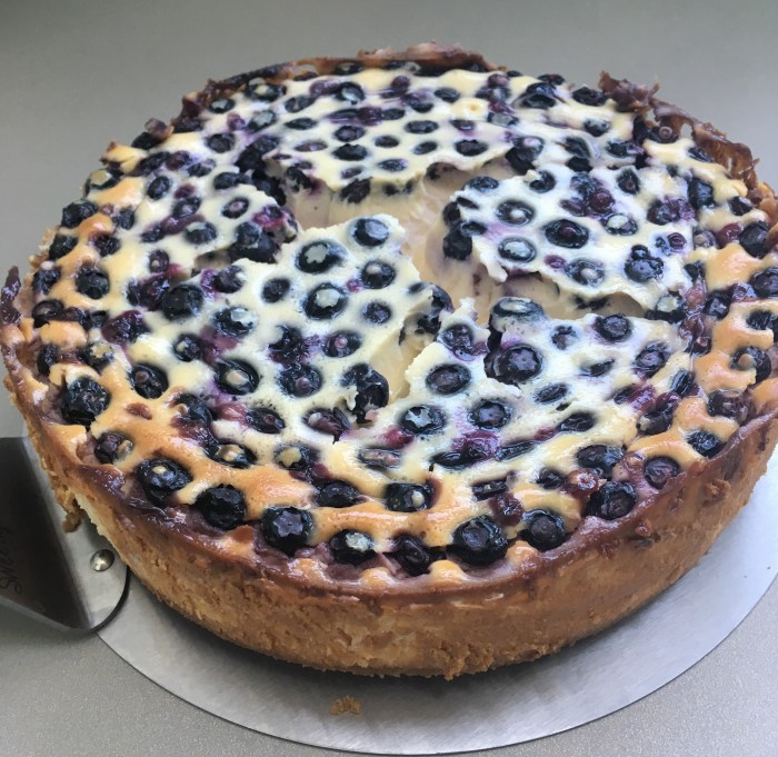 baked blueberry cheesecake