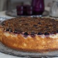 Blueberry creme brulee cheesecake