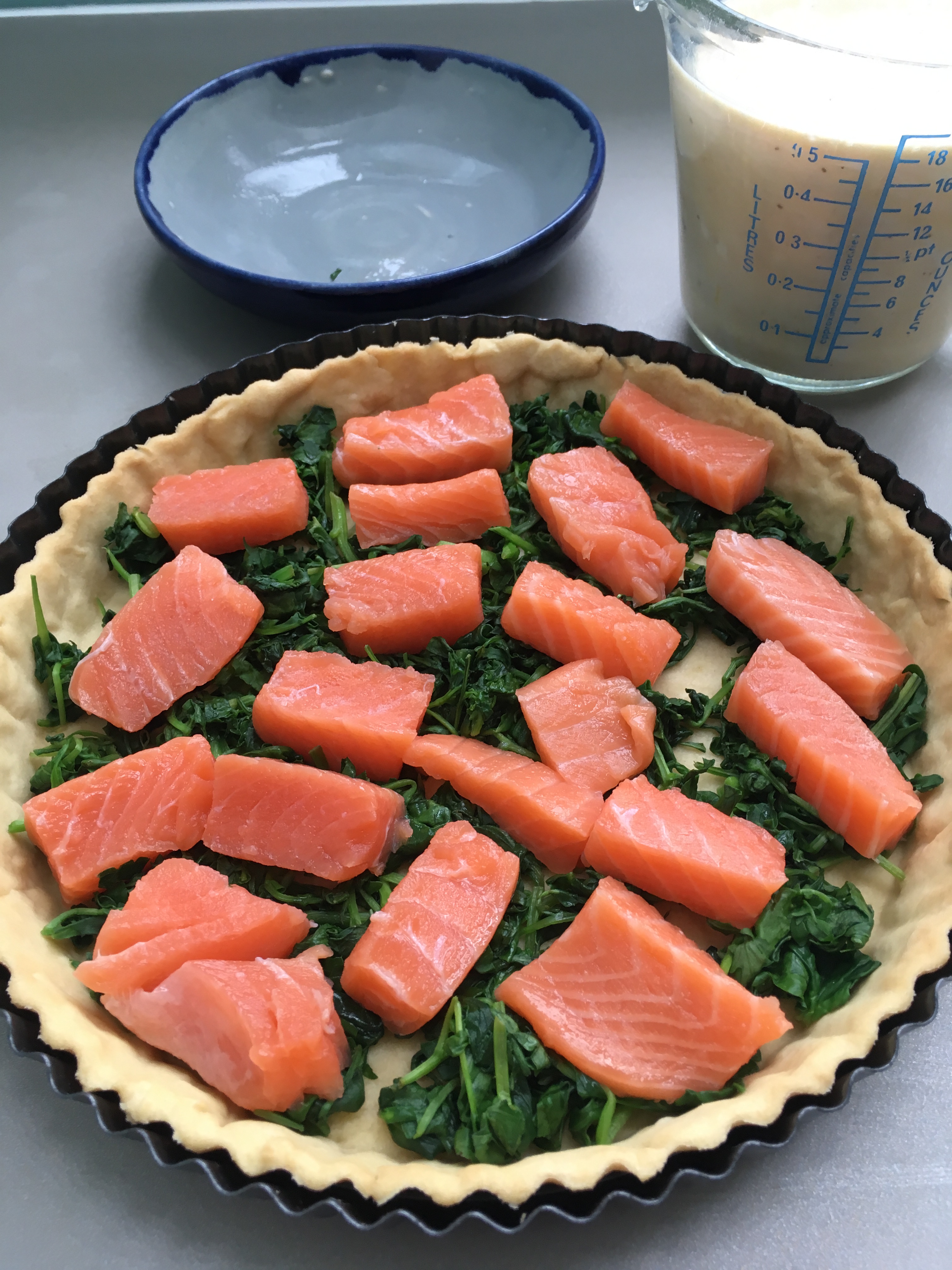 salmon quiche