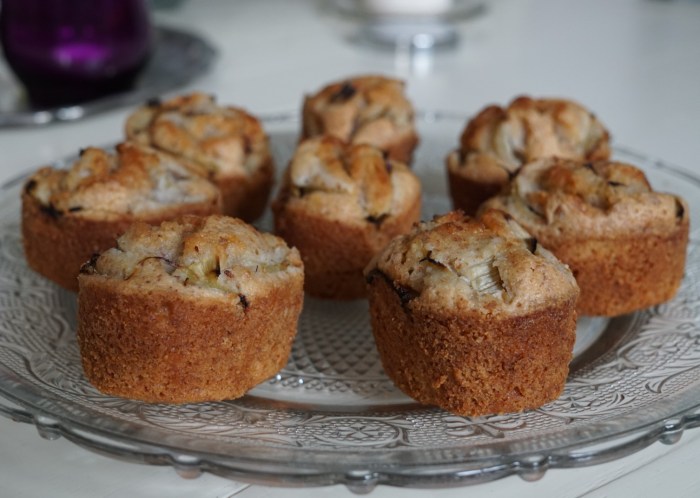 Rhubarb friands