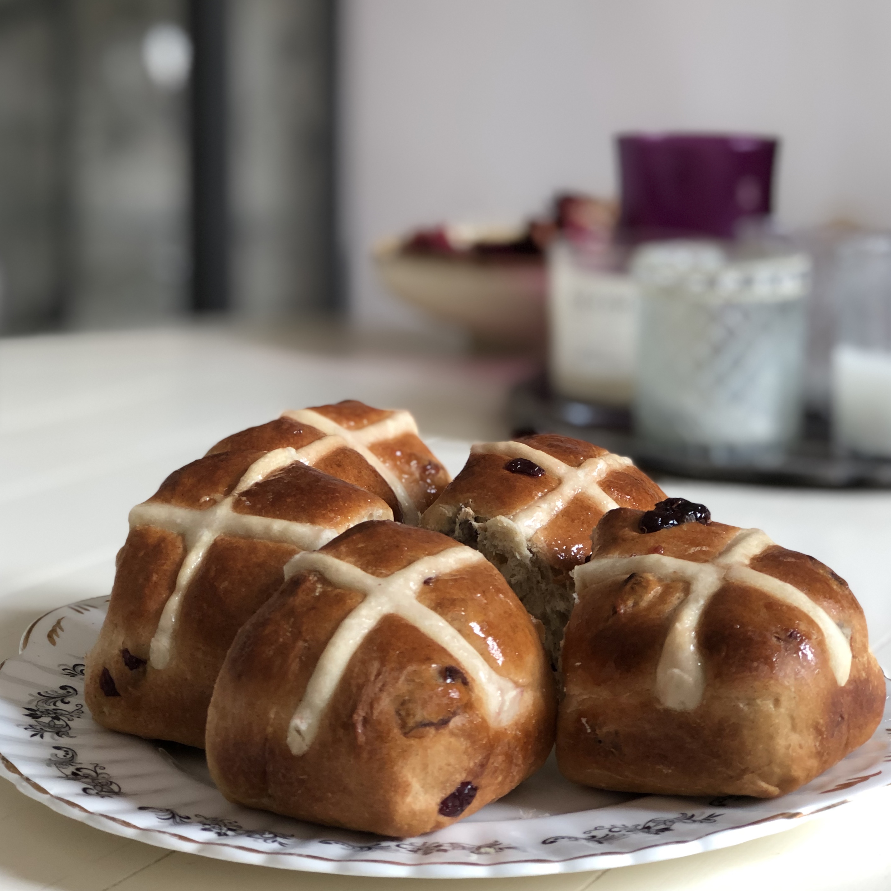 Apricot and Cranberry Hot Cross Buns – lovinghomemade