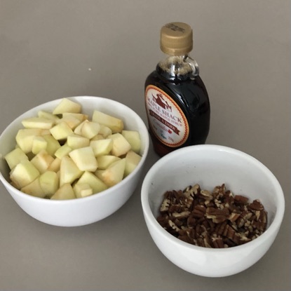 apples maple syrup pecan